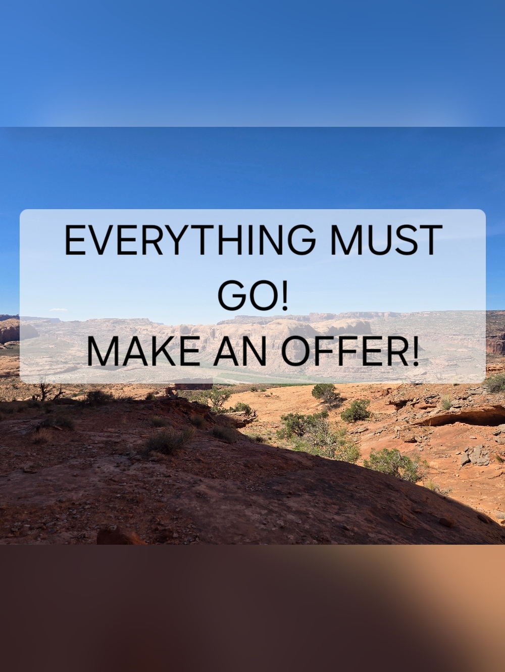 SALE!!! EVERYTHING MUST GO!!